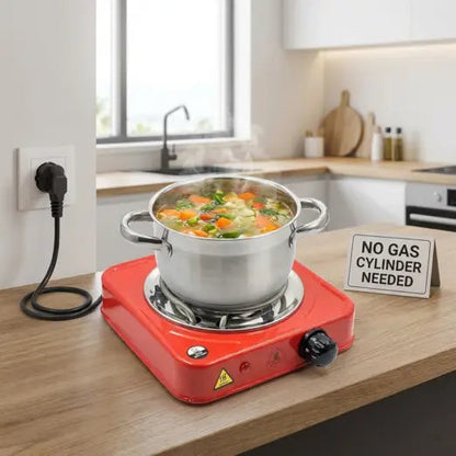 Electric Hot Plate 1000W Fast Heating All-Metal Cookware