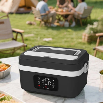 Electric Lunch Box Rechargeable Cordless Heating Stainless Steel 1.06 Qt