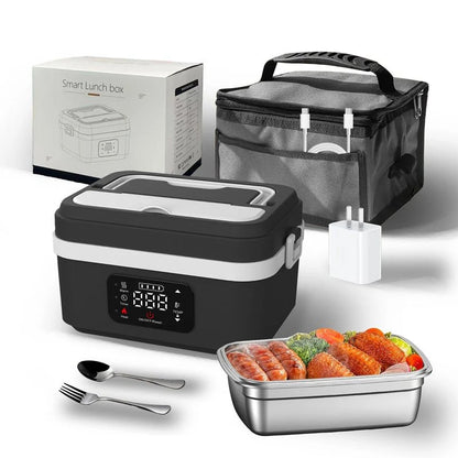 Electric Lunch Box Rechargeable Cordless Heating Stainless Steel 1.06 Qt