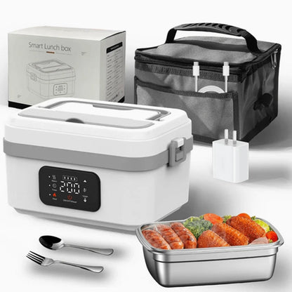Electric Lunch Box Rechargeable Cordless Heating Stainless Steel 1.06 Qt