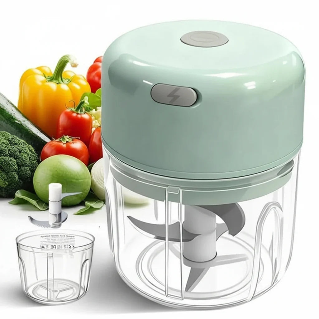 Electric Mini Chopper USB Rechargeable One-Touch
