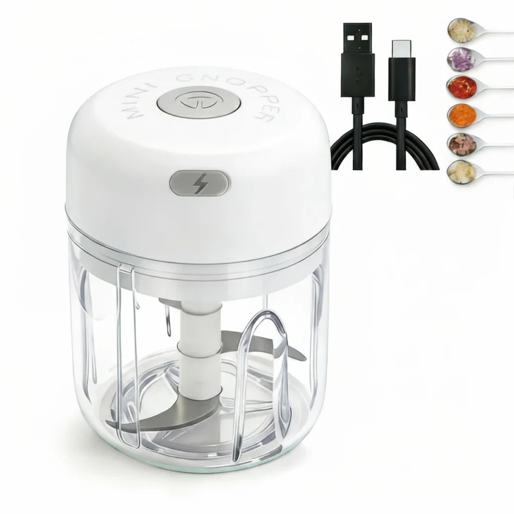 Electric Mini Chopper USB Rechargeable One-Touch
