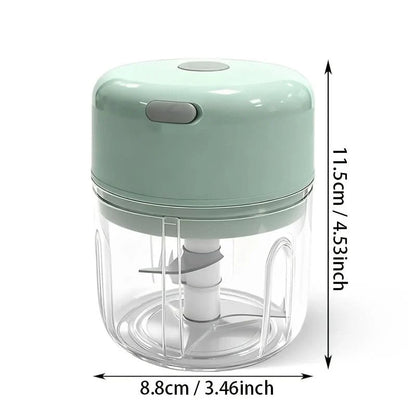 Electric Mini Chopper USB Rechargeable One-Touch