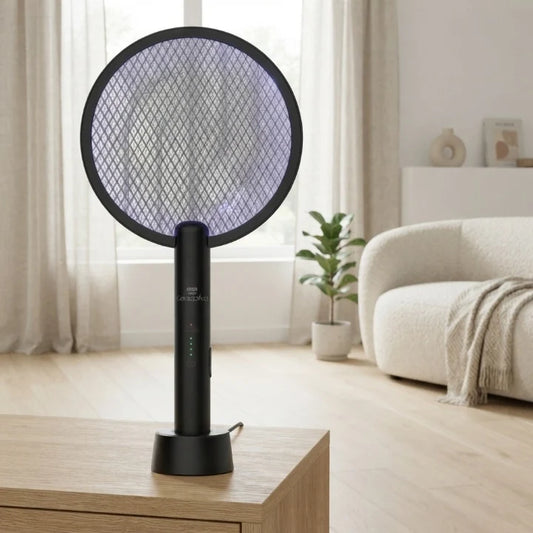 Electric Mosquito Swatter 3-in-1 UV Trap & Racket USB-C Charging