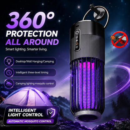 Electric Mosquito Trap Dual UV Rechargeable 360 Degree Coverage
