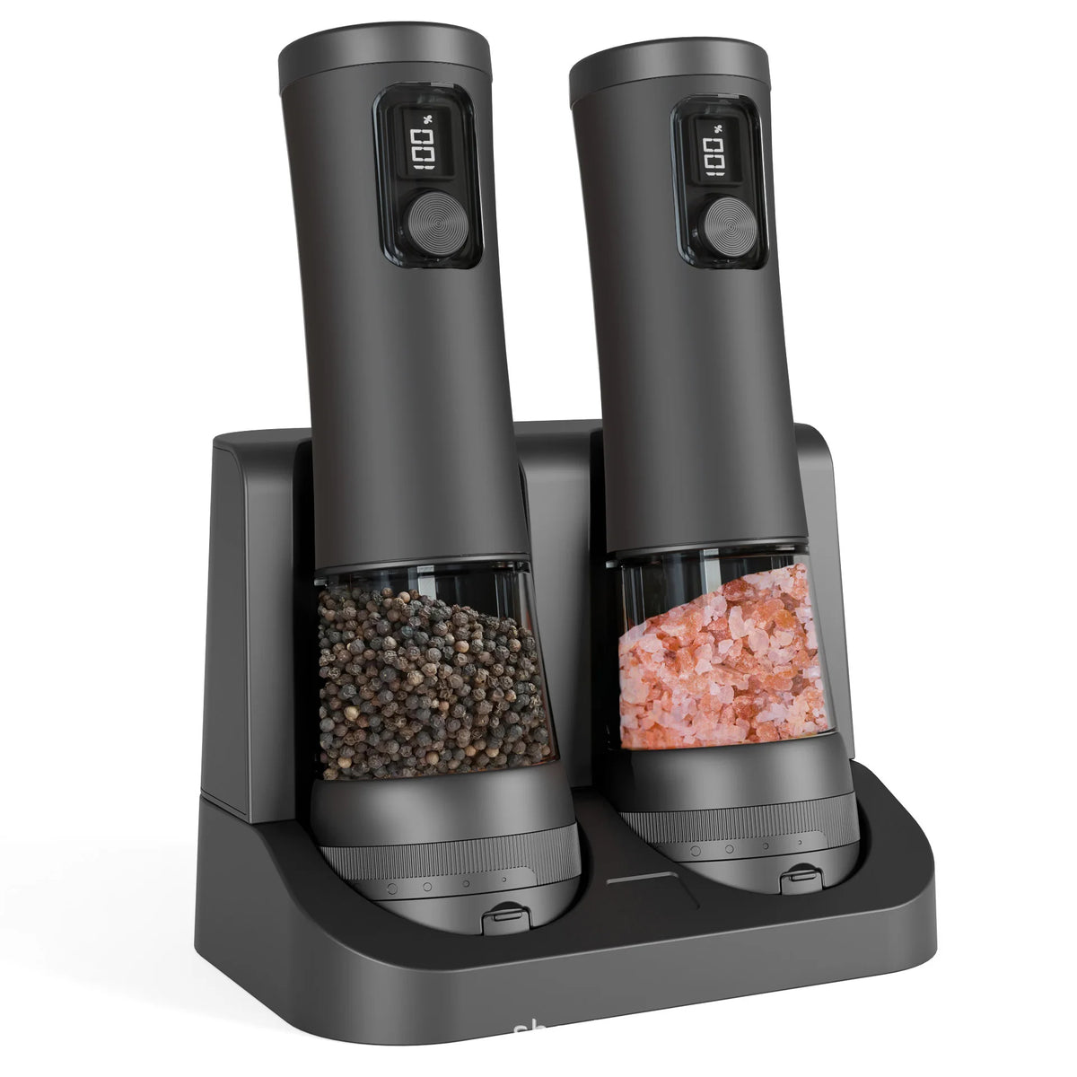 Electric Salt And Pepper Mill Set Rechargeable Adjustable Grind Settings