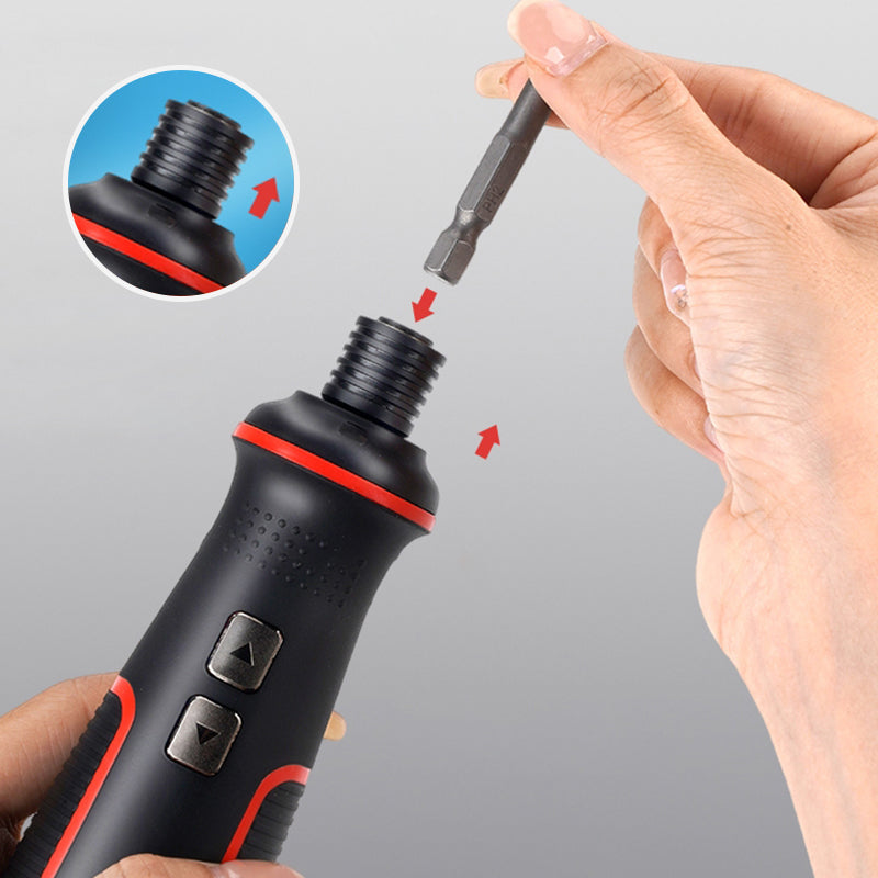 Electric Screwdriver Set Adjustable Speed Built-In LED Cordless