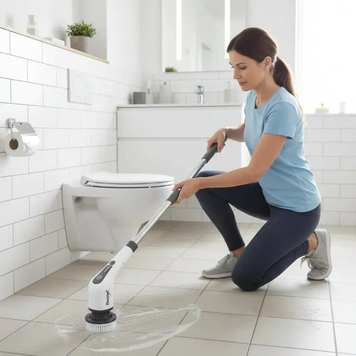 Electric Scrubber Cordless Telescopic Handle & Multiple Heads