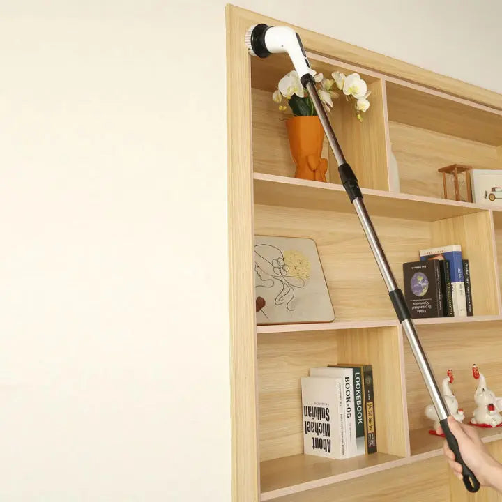 Electric Scrubber Cordless Telescopic Handle & Multiple Heads