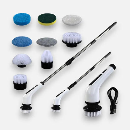Electric Scrubber Cordless Telescopic Handle & Multiple Heads