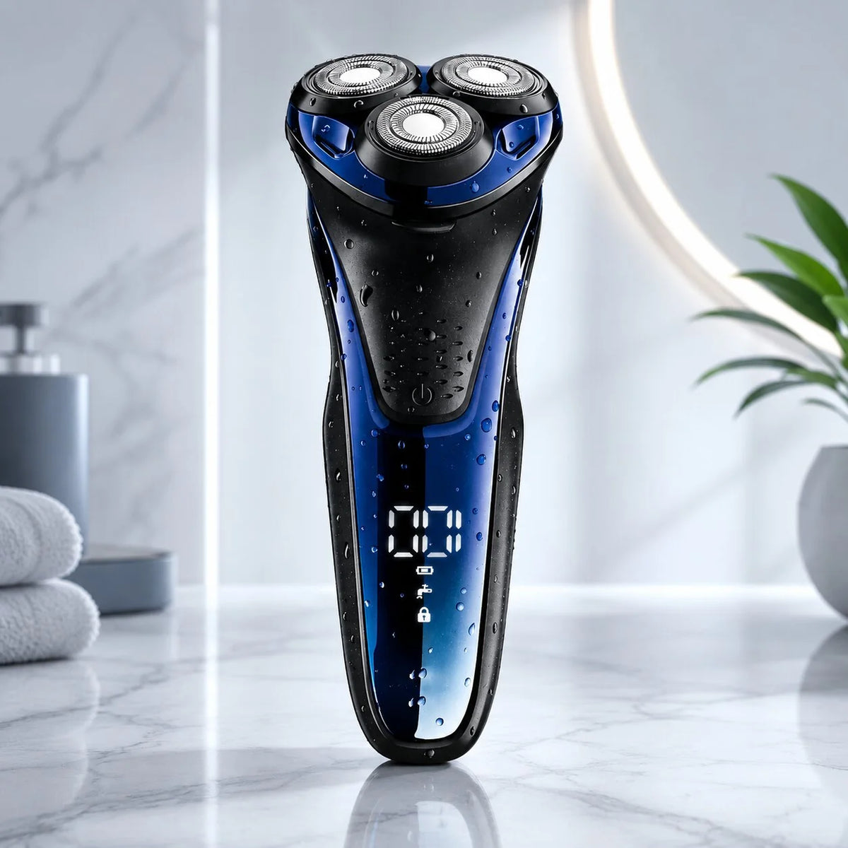Electric Shaver 3-Head Pivoting Wet & Dry