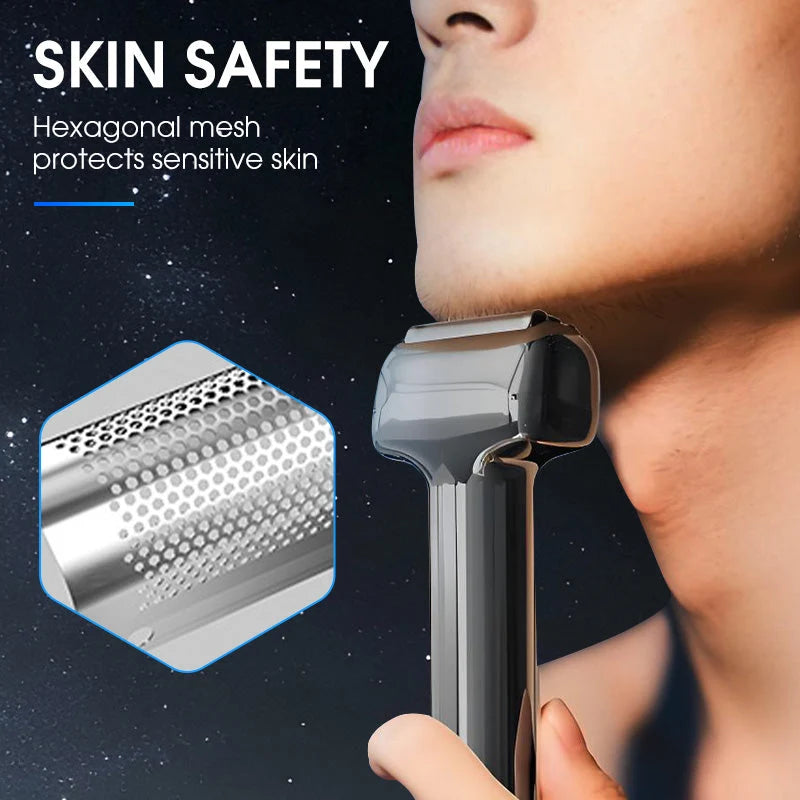 Electric Shaver Rechargeable Foil Waterproof Quiet Operation