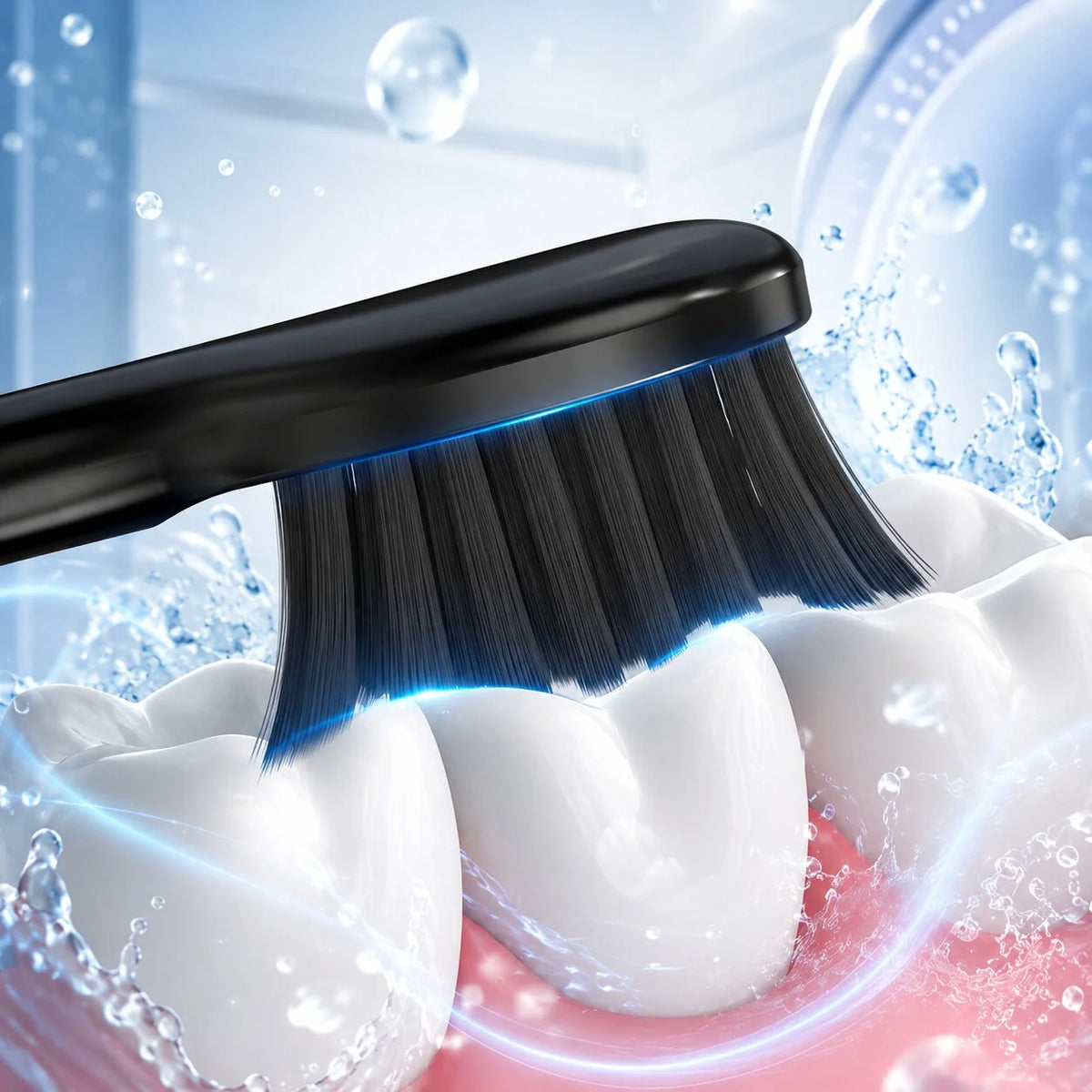 Electric Sonic Toothbrush Five Modes USB Rechargeable with 8 Replacement Heads