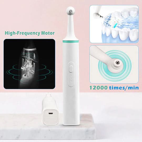 Electric Tartar Remover Rechargeable LED Display 4 Heads