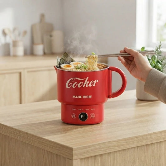 Electric Travel Kettle Foldable Keep-Warm & Slow-Cook