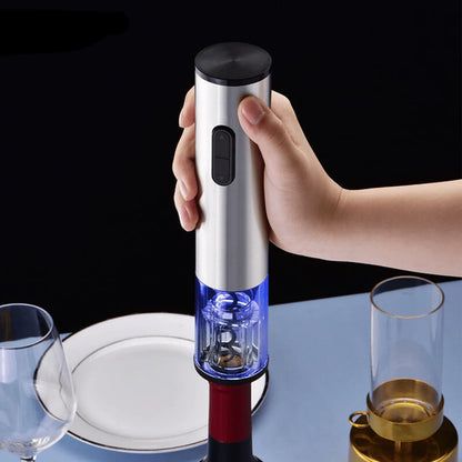 Electric Wine Opener Rechargeable Cordless 4-Piece Set with Foil Cutter & Vacuum Stopper