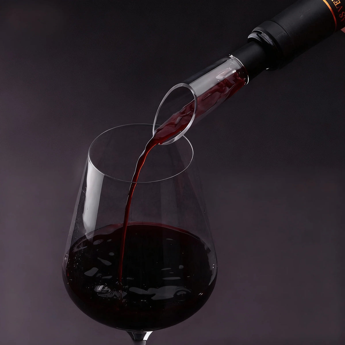 Electric Wine Opener Rechargeable Cordless 4-Piece Set with Foil Cutter & Vacuum Stopper