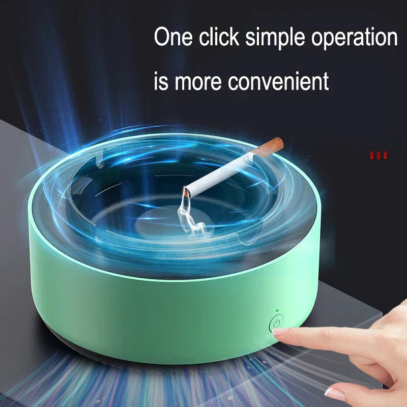 Electronic Ashtray Ion Air Purifier Battery-Powered & Portable