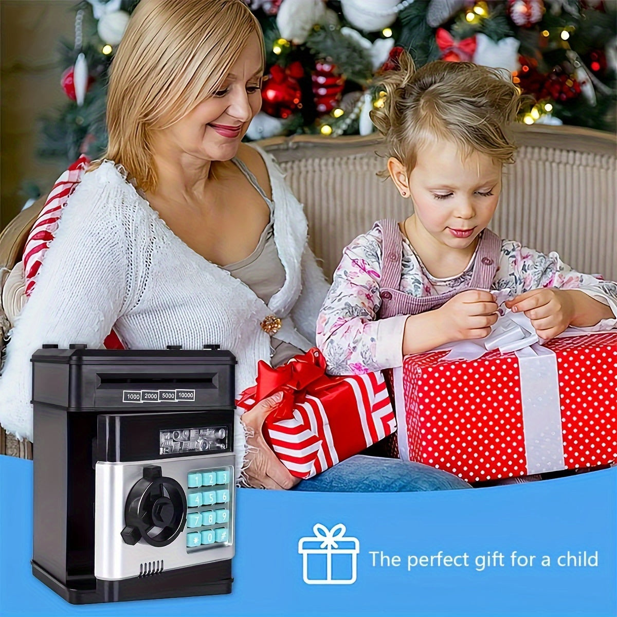 Electronic Piggy Bank 4-Digit Code Lock Sound & LED