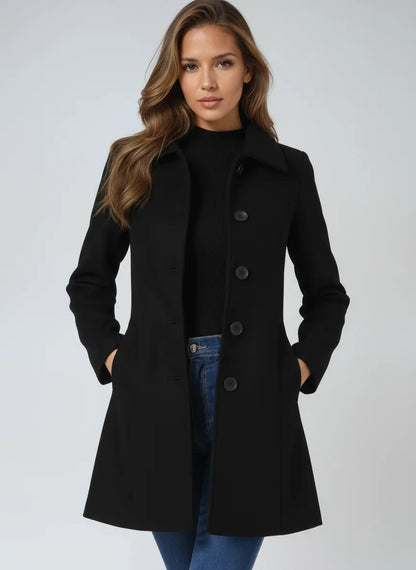 Elegant Winter Trench Coat | Warm and Stylish Single-Breasted Design