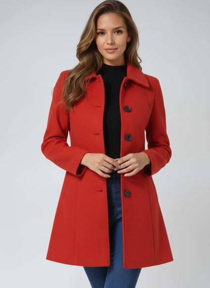 Elegant Winter Trench Coat | Warm and Stylish Single-Breasted Design