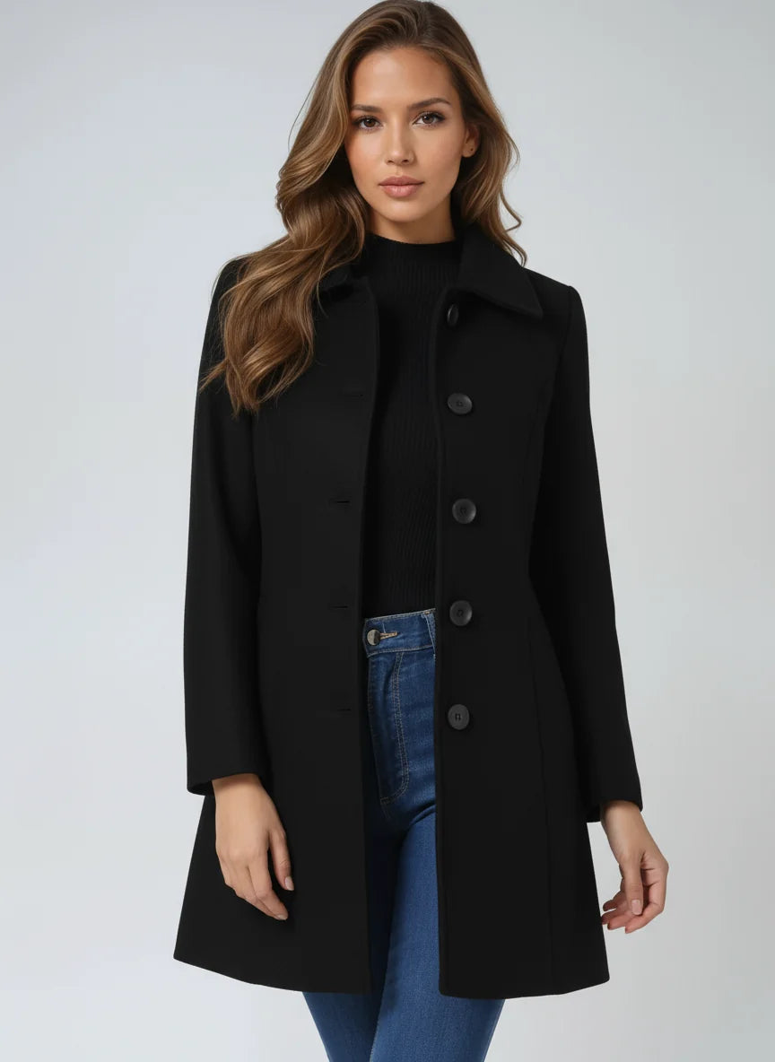 Elegant Winter Trench Coat | Warm and Stylish Single-Breasted Design