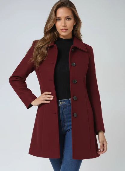 Elegant Winter Trench Coat | Warm and Stylish Single-Breasted Design