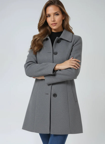 Elegant Winter Trench Coat | Warm and Stylish Single-Breasted Design