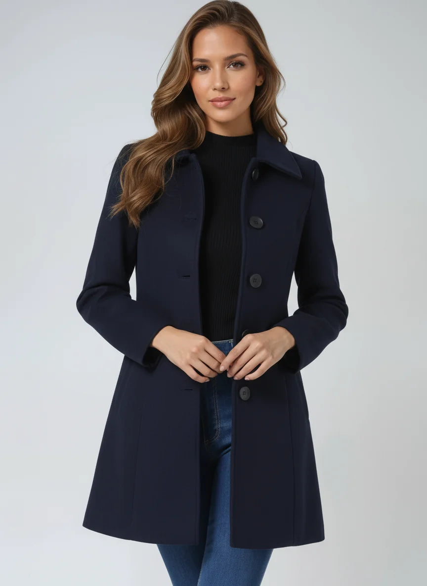 Elegant Winter Trench Coat | Warm and Stylish Single-Breasted Design