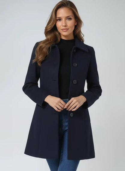 Elegant Winter Trench Coat | Warm and Stylish Single-Breasted Design