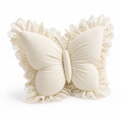 Embroidered Butterfly Accent Pillow (3D Bow)