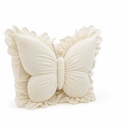 Embroidered Butterfly Accent Pillow (3D Bow)