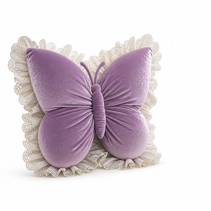 Embroidered Butterfly Accent Pillow (3D Bow)