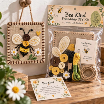 Embroidery Craft Kit Felt & Button Wall Hanging
