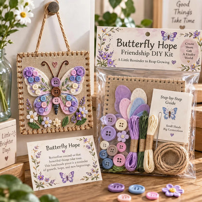 Embroidery Craft Kit Felt & Button Wall Hanging