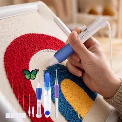 Embroidery Kit Water-Soluble Templates 50 Colors & Needles