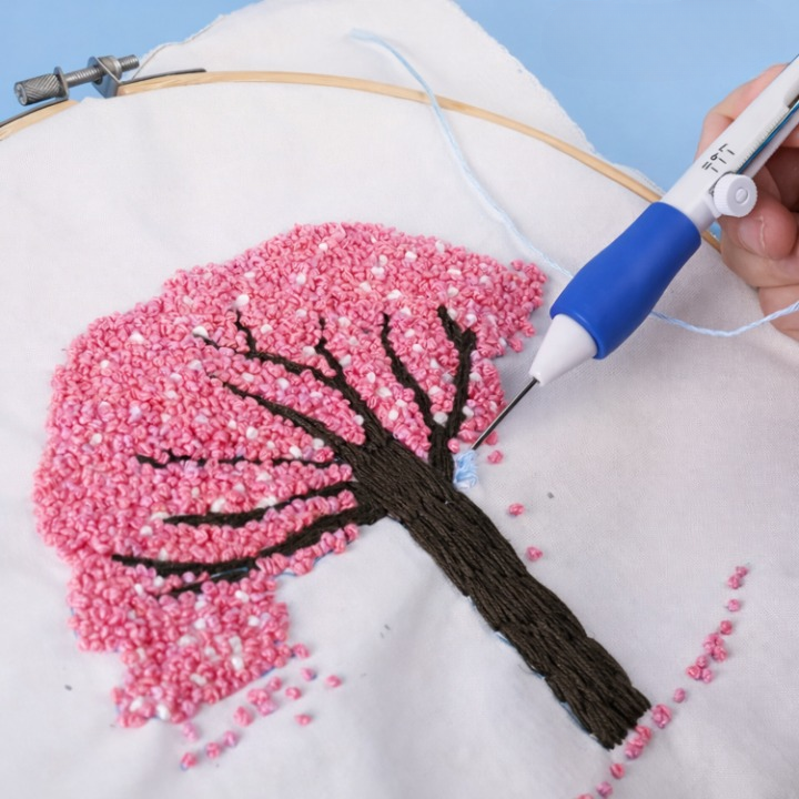 Embroidery Kit Water-Soluble Templates 50 Colors & Needles