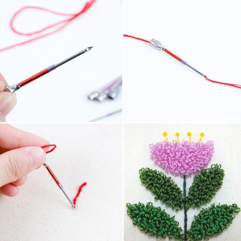 Embroidery Needle Set Color-Coded Smooth Glide Set of 7