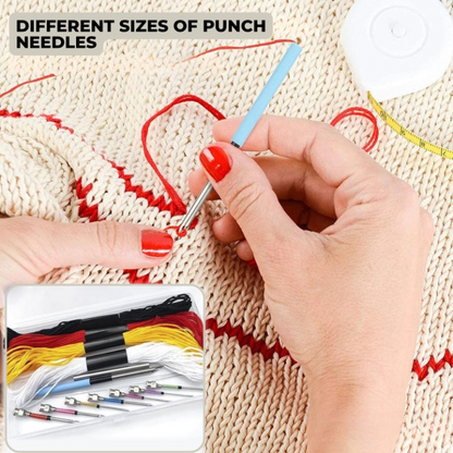 Embroidery Needle Set Stainless Steel & Copper Interchangeable Heads