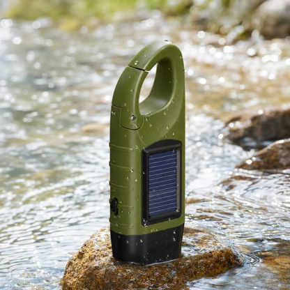 Emergency Flashlight Solar & Hand Crank Charging Bright LED