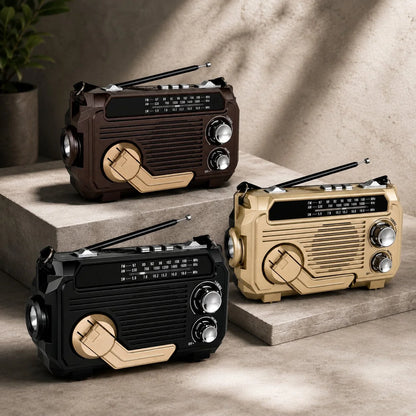 Emergency Radio Hand-Crank & Solar USB AM/FM