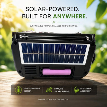 Emergency Radio Hand-Crank & Solar USB AM/FM
