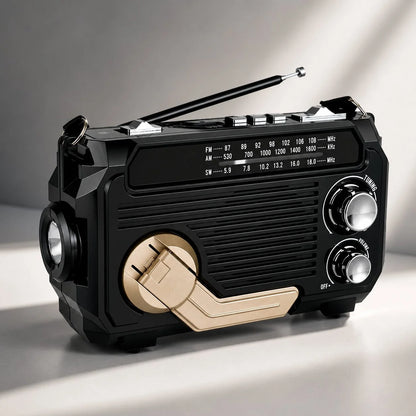 Emergency Radio Hand-Crank & Solar USB AM/FM