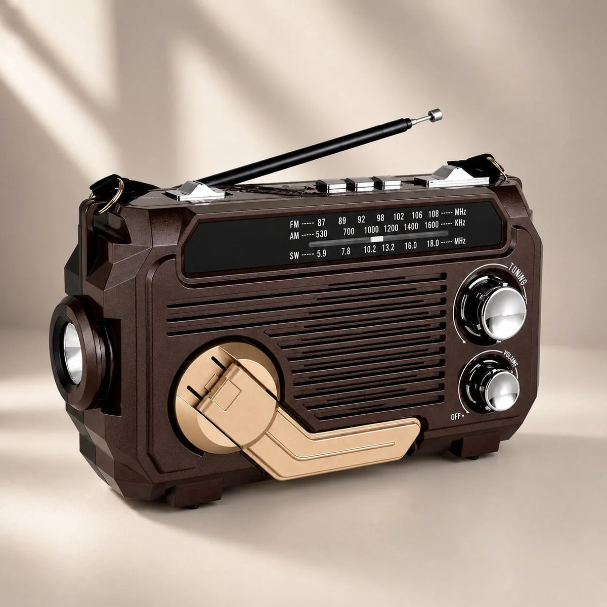 Emergency Radio Hand-Crank & Solar USB AM/FM