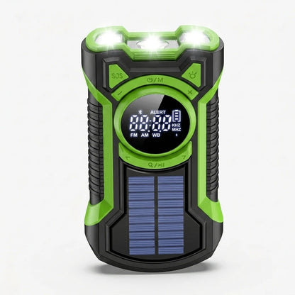 Emergency Radio & Power Bank Solar & Hand Crank Charging