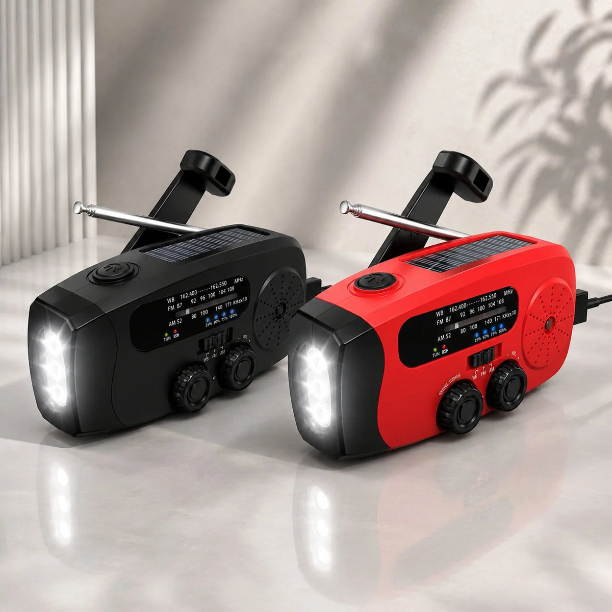 Emergency Radio Solar & Hand Crank With SOS