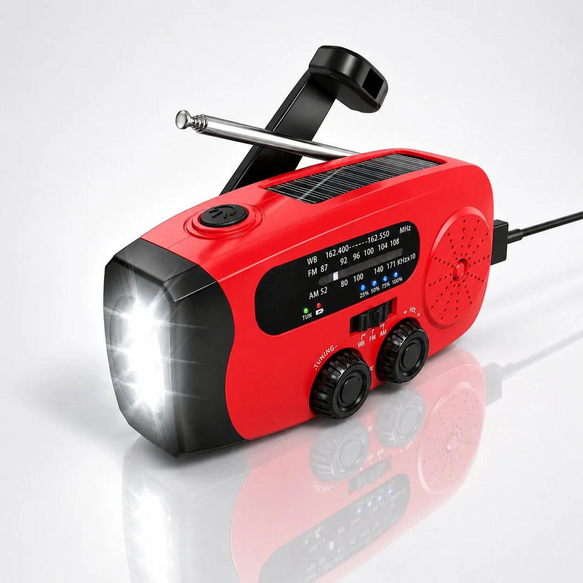 Emergency Radio Solar & Hand Crank With SOS