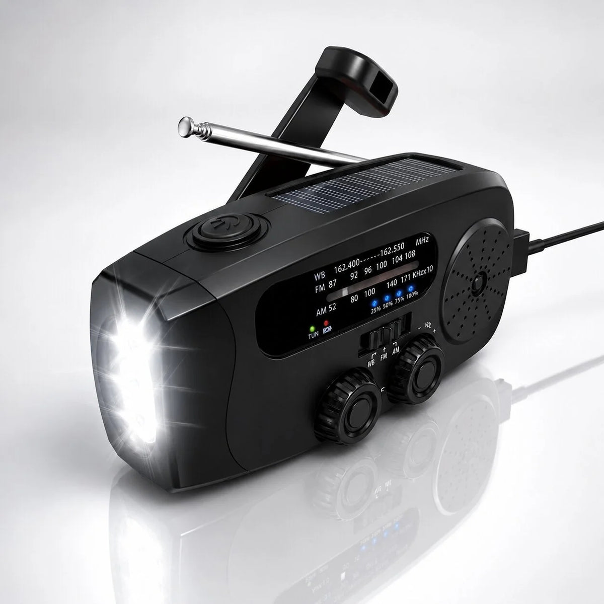 Emergency Radio Solar & Hand Crank With SOS