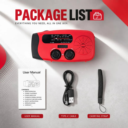 Emergency Radio Solar & Hand Crank With SOS