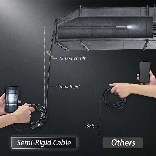 Endoscope Camera Smartphone Compatible 16.4-Foot 1080p